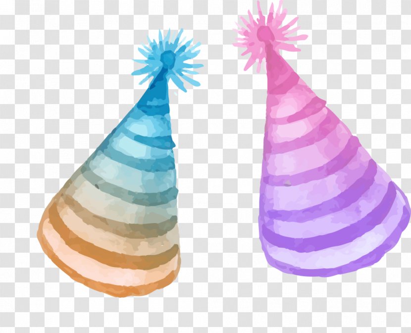 Hat Birthday - Party - Watercolor Transparent PNG