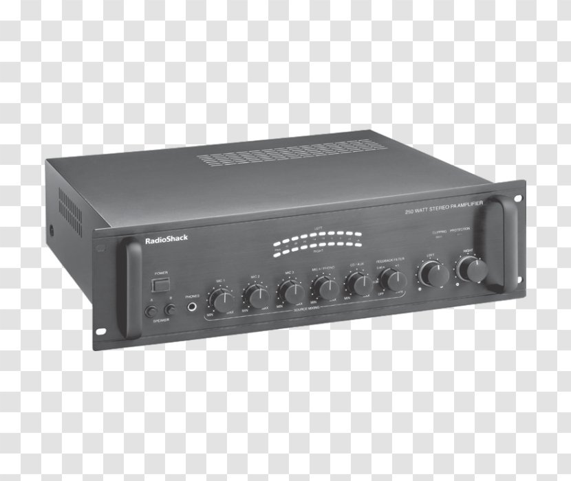 Audio Power Amplifier Digital Sound RadioShack - Rf Modulator - Stereo Wall Transparent PNG