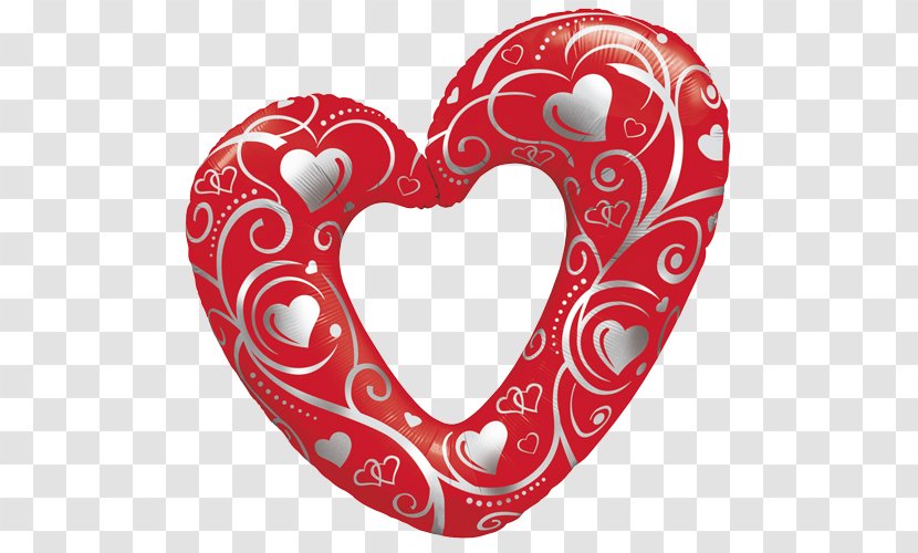 Mylar Balloon Valentine's Day Heart BoPET - Silhouette Transparent PNG