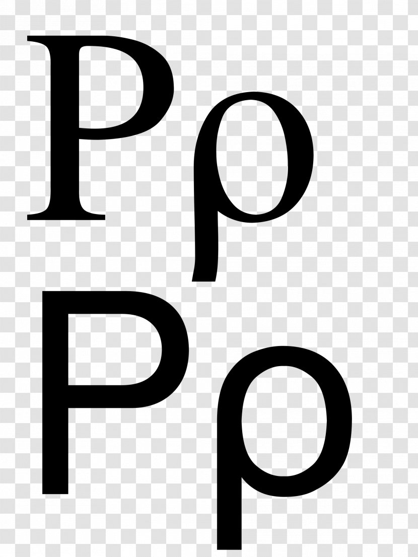 Rho Letter Greek Alphabet Upsilon Koppa - Case - Lombardy Transparent PNG