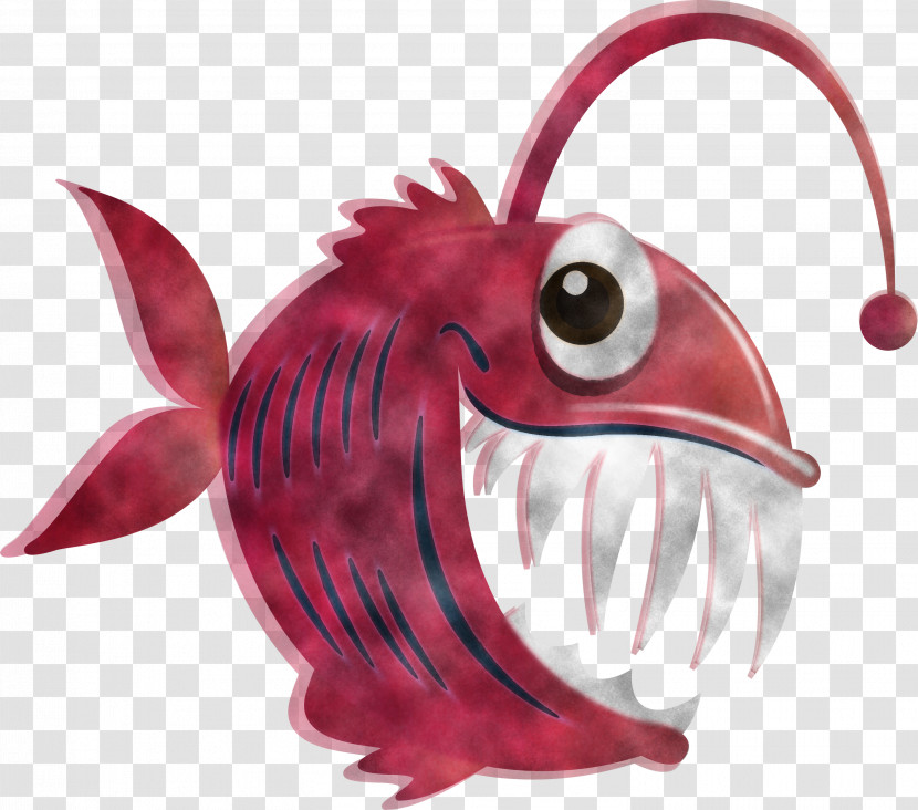 Cartoon Anglerfish Fish Mouth Eye Transparent PNG