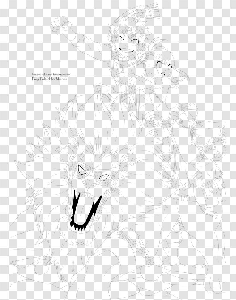 Drawing Line Art Sketch - Cartoon - Colored Lion Transparent PNG