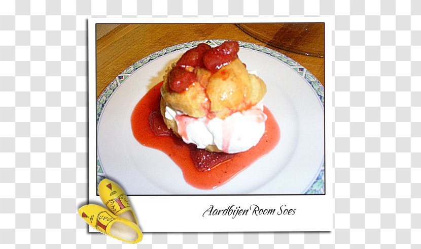 Breakfast Strawberry Frozen Dessert Recipe Dish - Cream Puff Transparent PNG