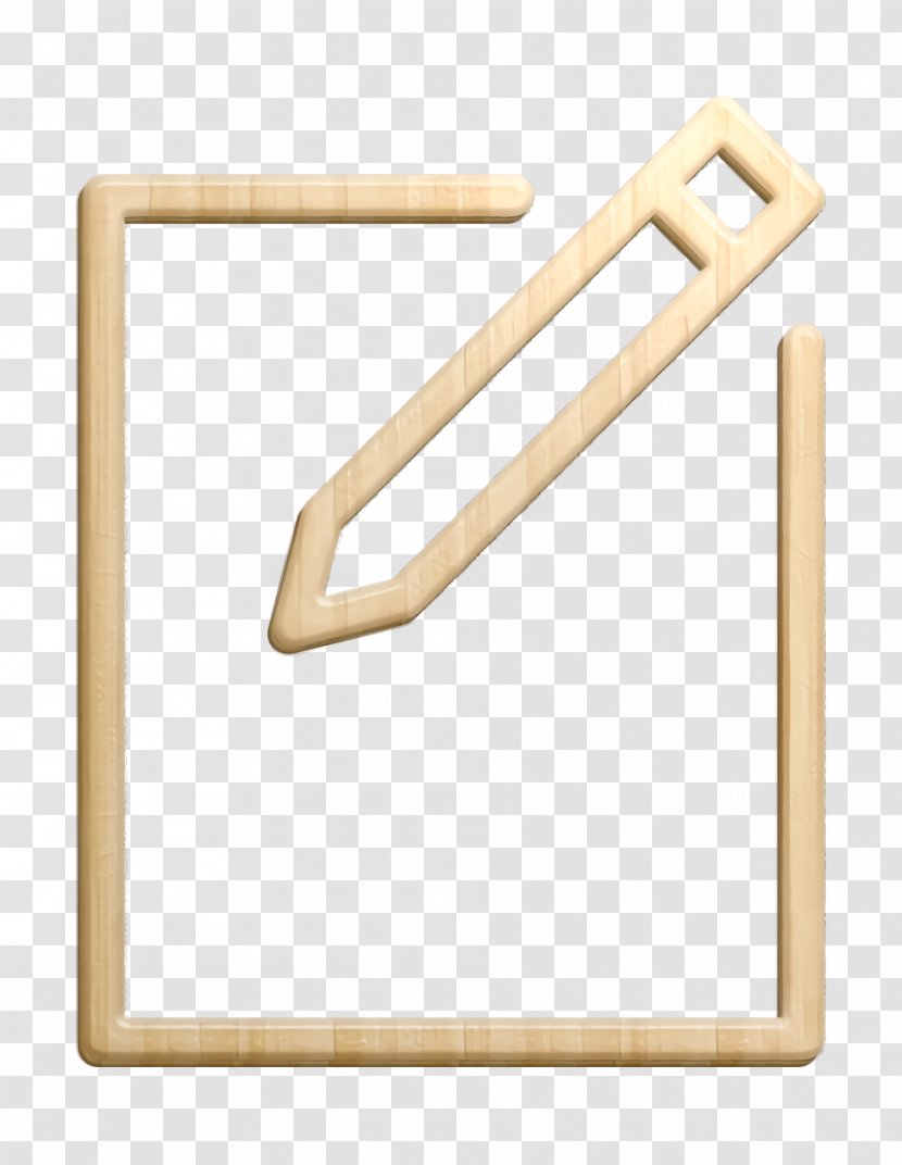 New File Icon Edit Web Navigation Line Craft - Triangle - Wood Transparent PNG