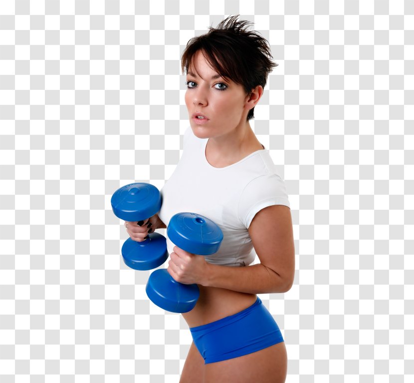 Physical Fitness Dumbbell Woman Exercise Centre - Frame Transparent PNG