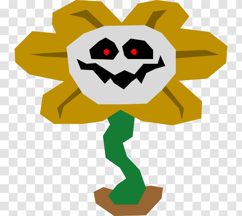 Undertale Flowey Character - Flower - IDIOT Transparent PNG