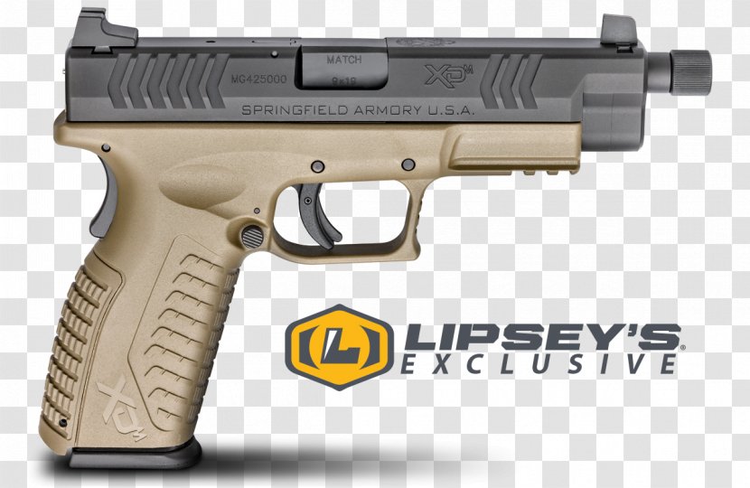 Springfield Armory XDM HS2000 Firearm Pistol - Cartoon - Handgun Transparent PNG