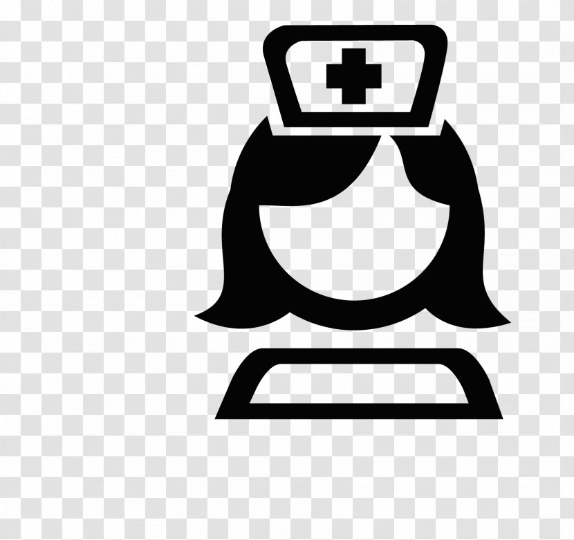 Nursing Apple Icon Image Format - Illustration - Black And White Cartoon Nurse Head Logo Transparent PNG