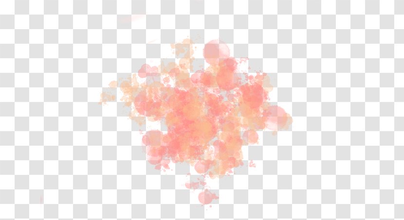 Pink Sky Pattern - Peach - Watercolour Picture Transparent PNG
