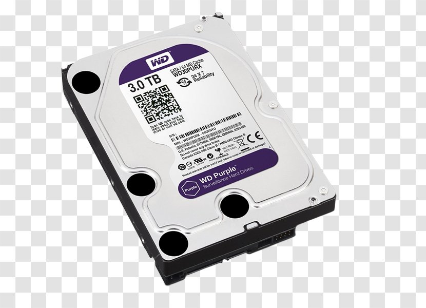 Hard Drives WD Purple SATA HDD Digital Video Recorders Blue Desktop Western - Disk Drive - Alzacz Transparent PNG