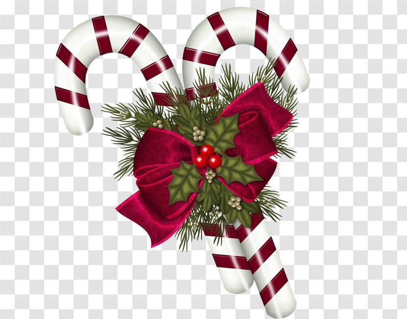 Candy Cane Christmas Tree Decoration - Flower Bouquet - Lollipop Transparent PNG