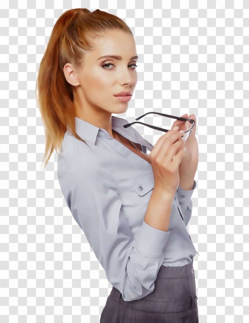 Blond Businessperson Uniform Gesture Neck - Job Whitecollar Worker Transparent PNG