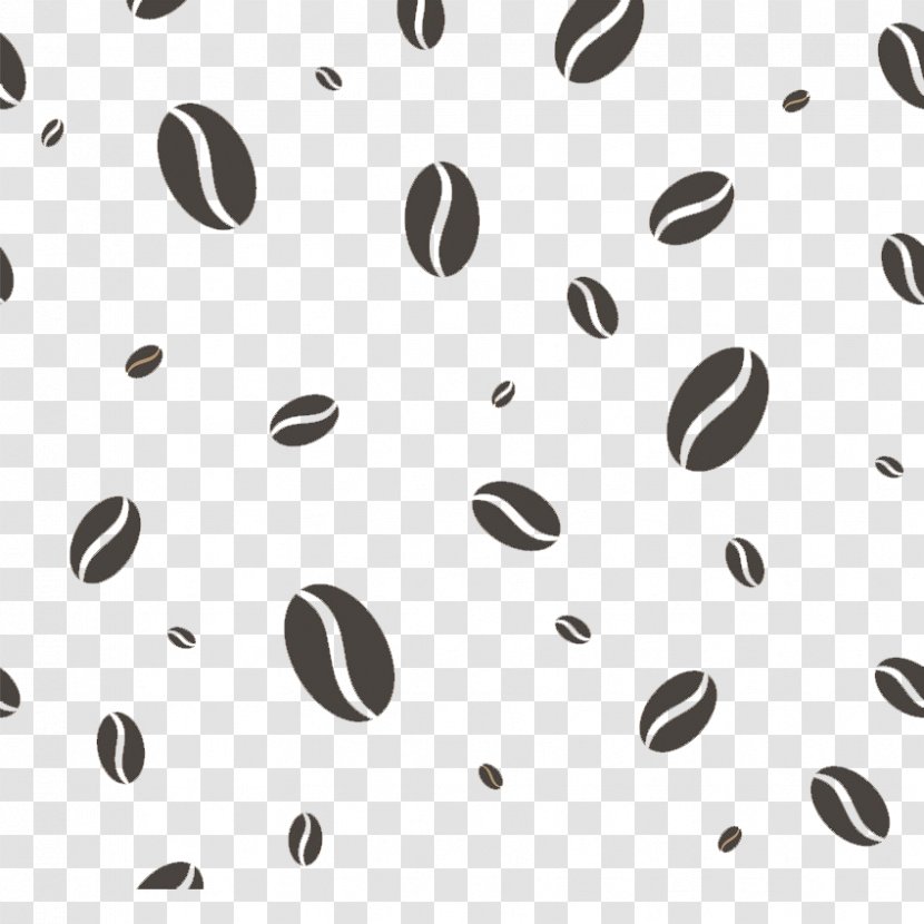 Coffee Bean Fundal - Monochrome - Beans Background Transparent PNG