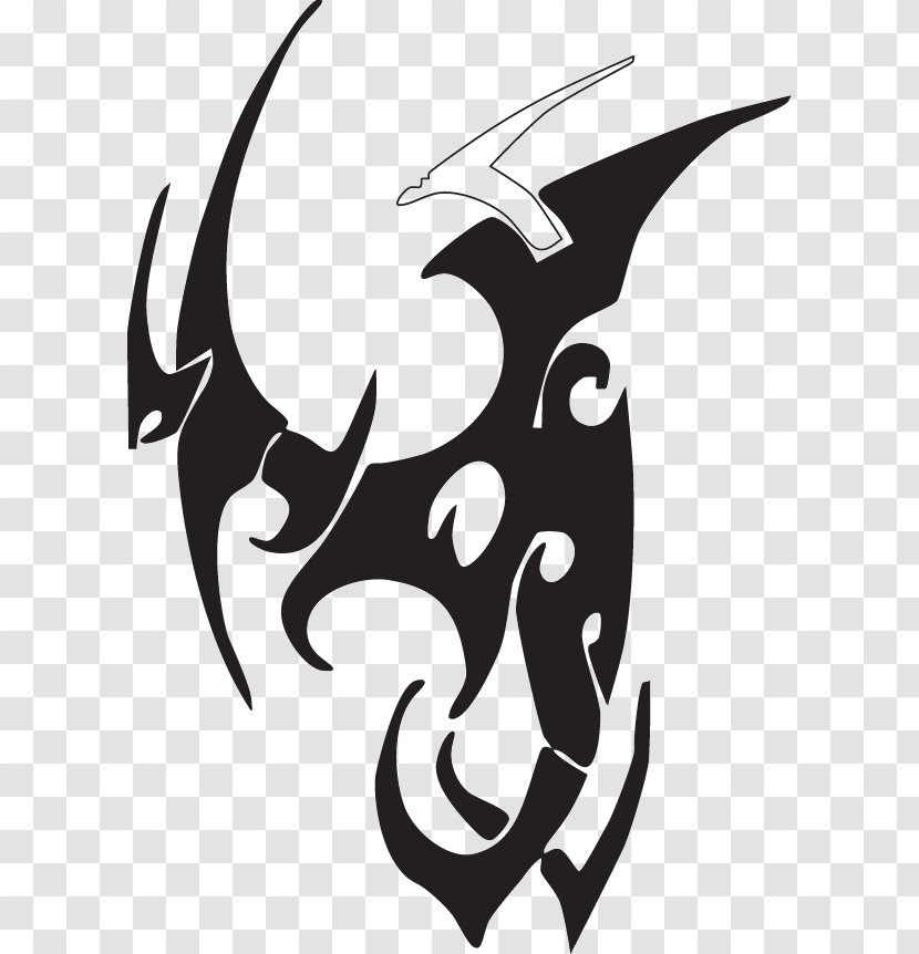 Dragon Silhouette Black White Clip Art - Symbol Transparent PNG