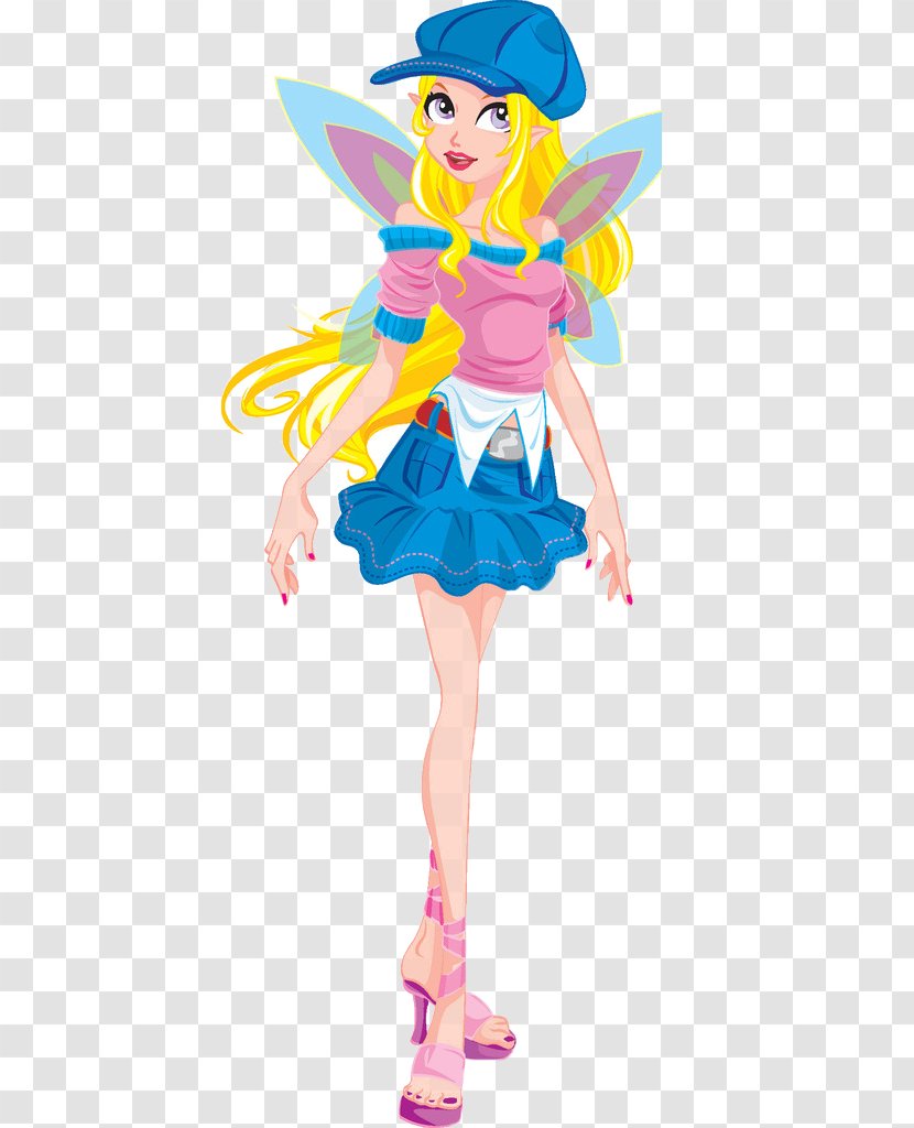 Fairy Pixie Illustration - Heart - Blond Elf Transparent PNG