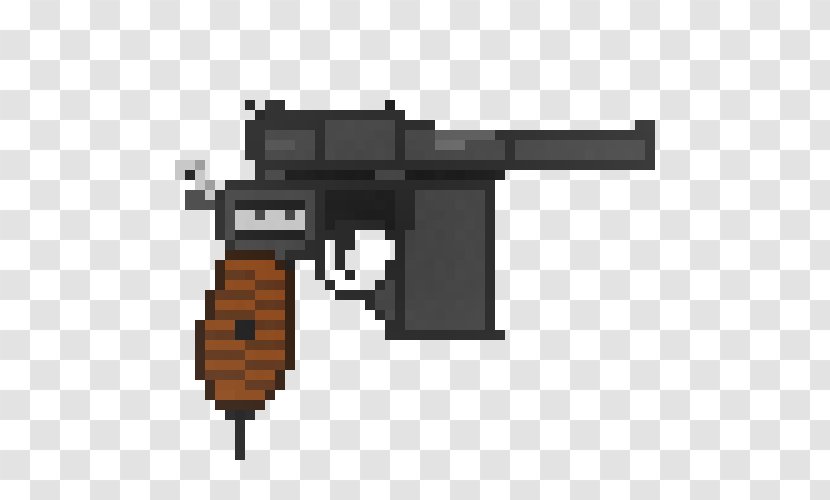 Firearm Pixel Art Mauser C96 Pistol - Flower - Gun Transparent PNG
