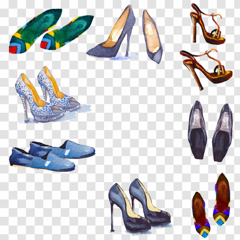 Slipper Shoe High-heeled Footwear Illustration - Boot - Ms. Shoes Transparent PNG