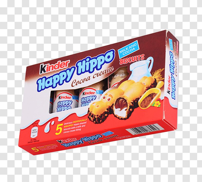 Kinder Happy Hippo Chocolate Bueno Surprise Bar - Biscuit Transparent PNG