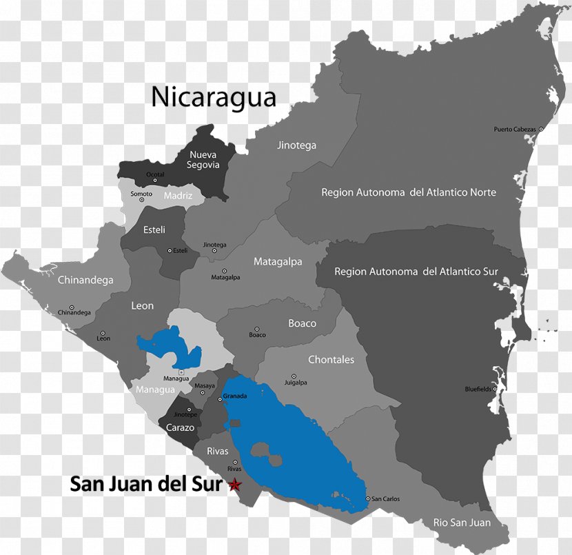 Jinotega León Map - World Transparent PNG
