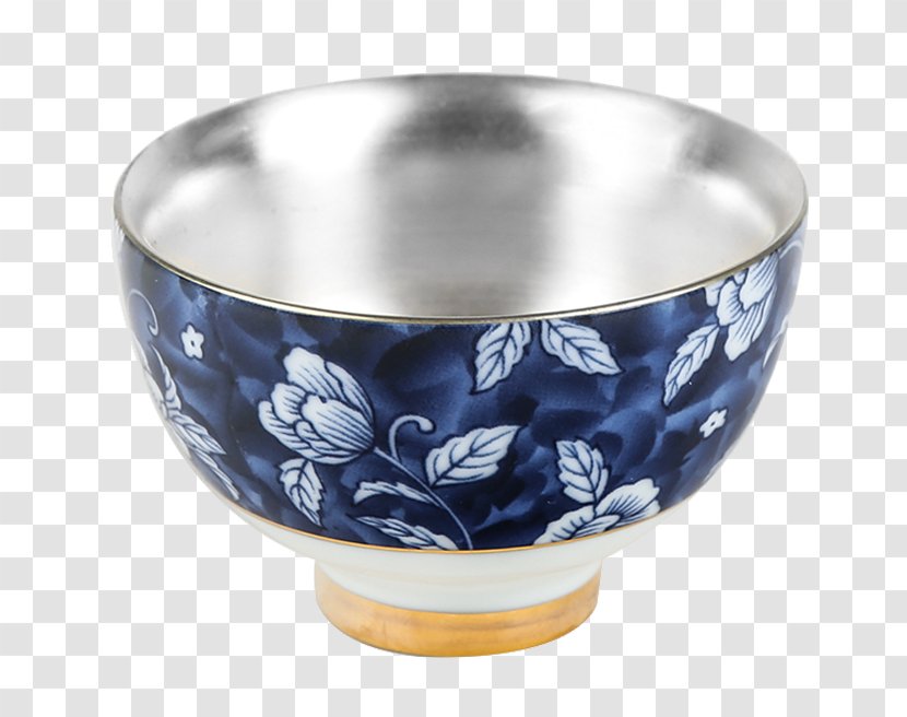 Cup Chawan Bowl - Vitreous Enamel - Cloisonne Silver Transparent PNG