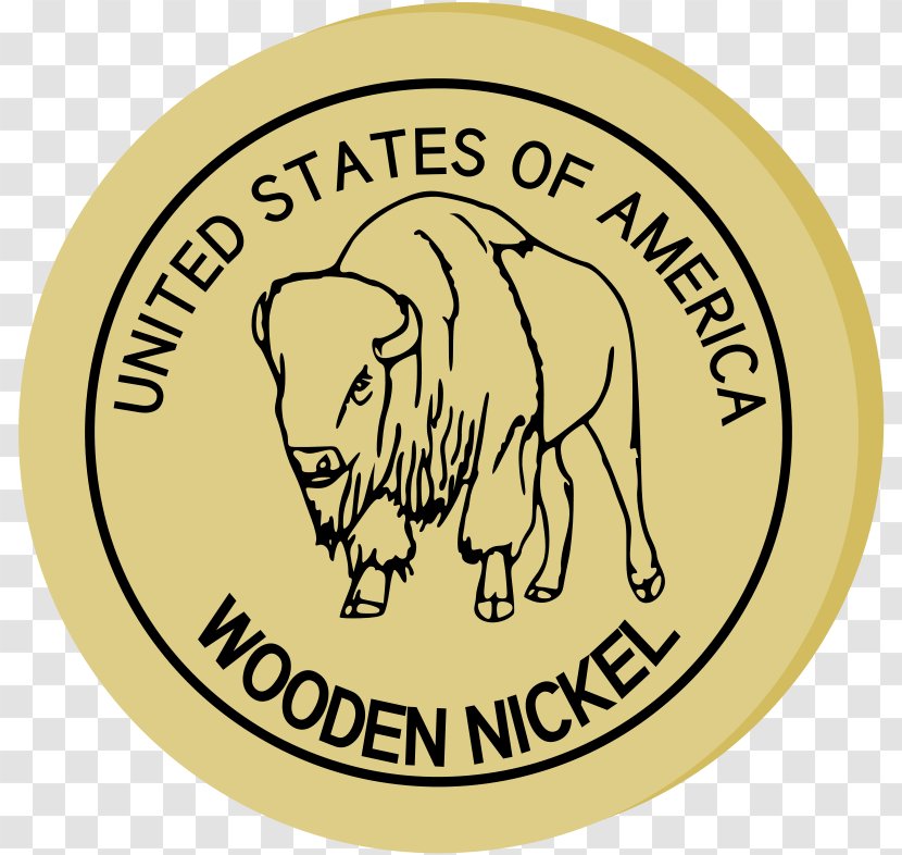 United States Nickel Coin American Bison Clip Art - Brand - Nick Cliparts Transparent PNG