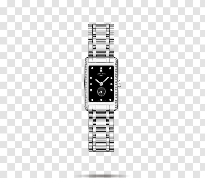 Longines Watch Jewellery Swiss Made Quartz Clock - Chronograph - Watches Women Black Transparent PNG