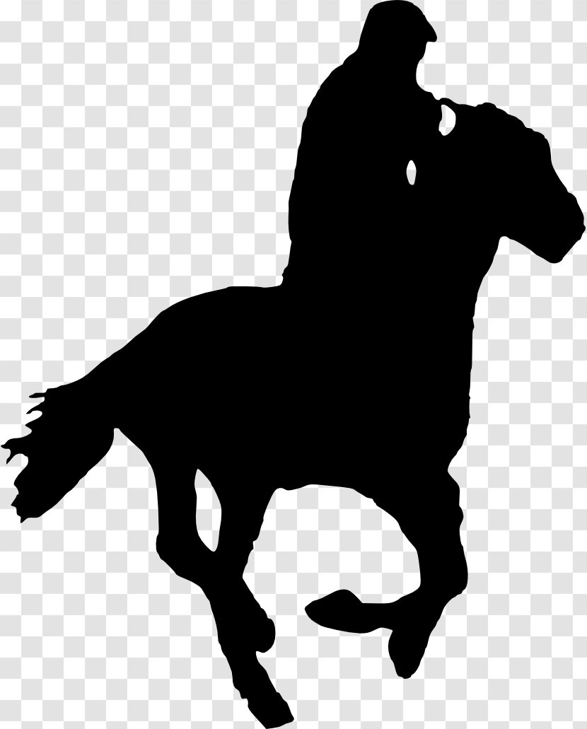 Horse&Rider Equestrian Silhouette - Horserider - Horse Riding Transparent PNG