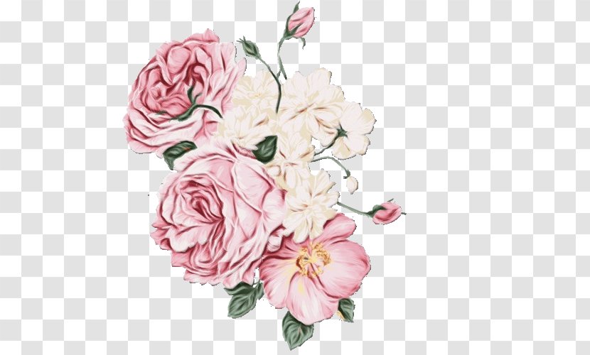 Pink Flower Cartoon - Cut Flowers - Chinese Peony Artificial Transparent PNG