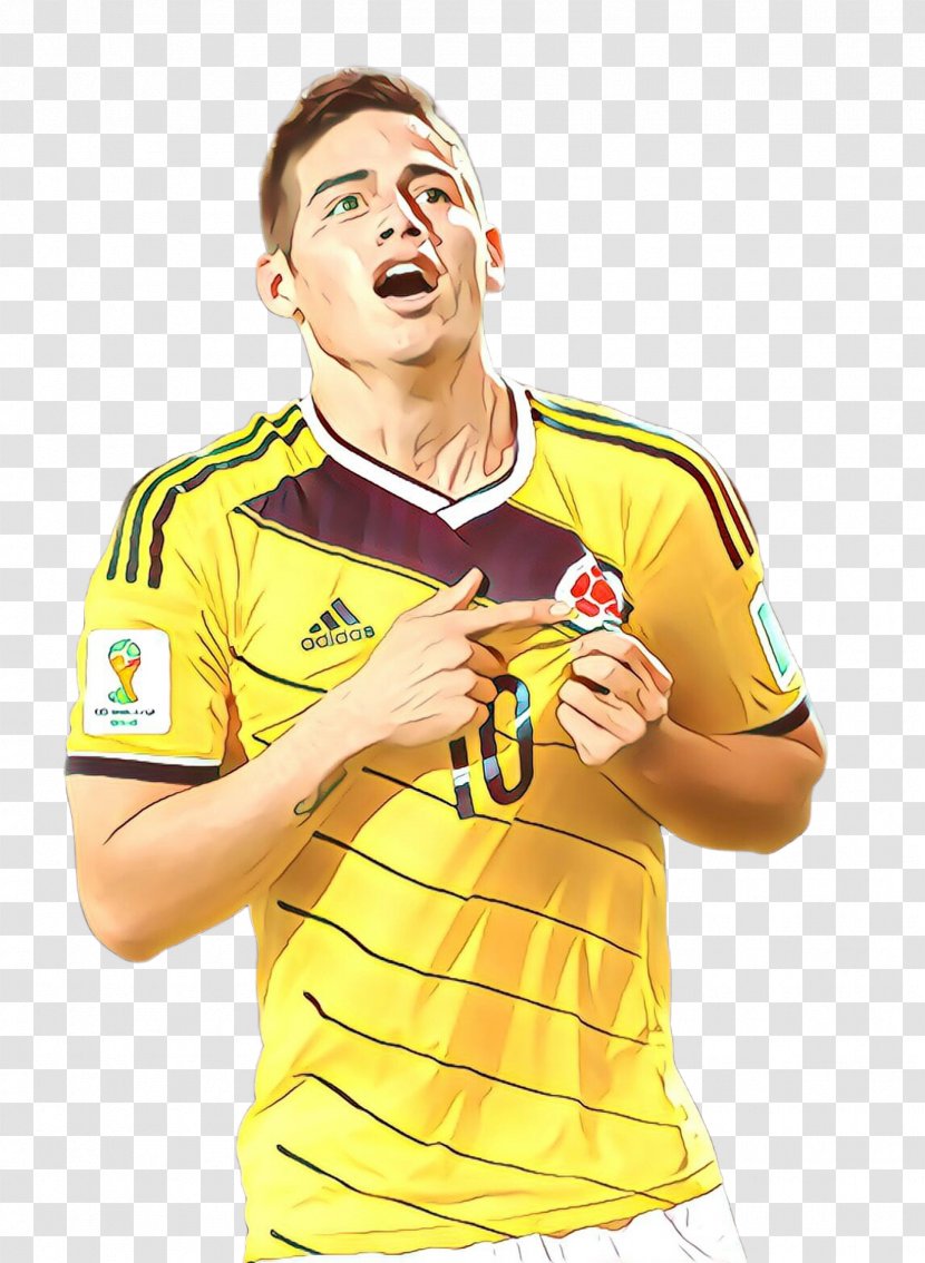 T-shirt Heredia Sleeve Shoulder Colombia - Thumb Football Player Transparent PNG