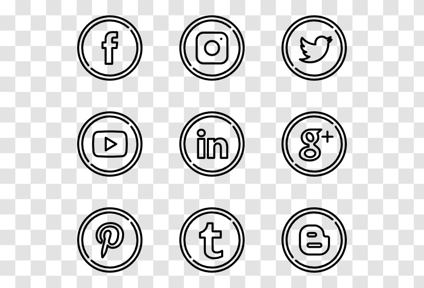 Logo Business Cards - Line Art - Social Transparent PNG