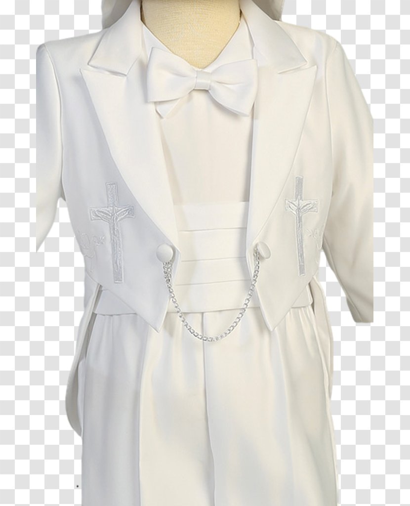Blouse Tuxedo Formal Wear Lab Coats Necktie - Day Dress - Christening Cross Transparent PNG