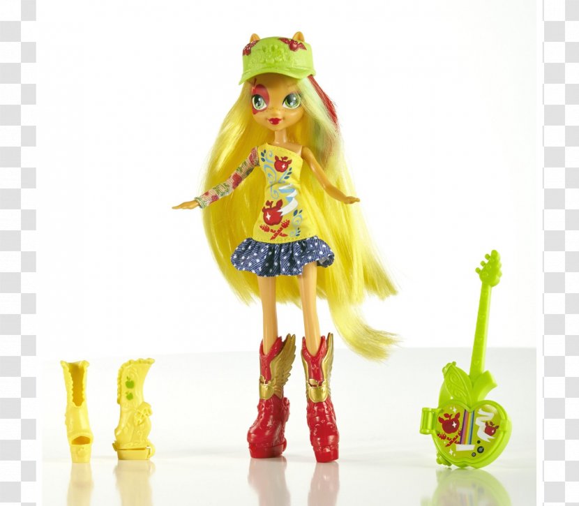 Applejack Pony Rarity Doll Toy - My Little Equestria Girls Rainbow Rocks Transparent PNG