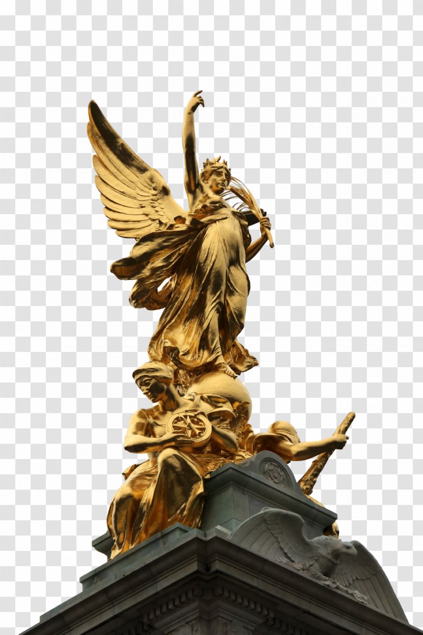Buckingham Palace Statue Sculpture Victoria Memorial, London Winged Victory Of Samothrace - Memorial Transparent PNG