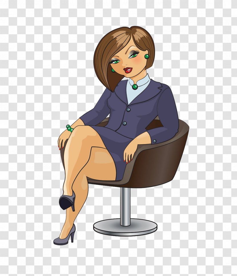 Cartoon Woman Illustration - Tree - Professional Women Transparent PNG