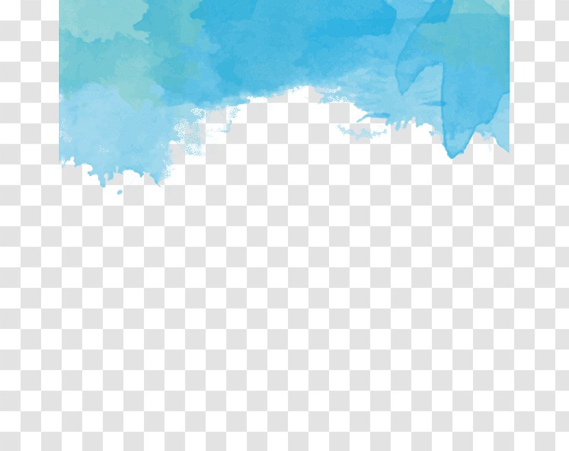 Water-color Ink - Azure - Pattern Transparent PNG