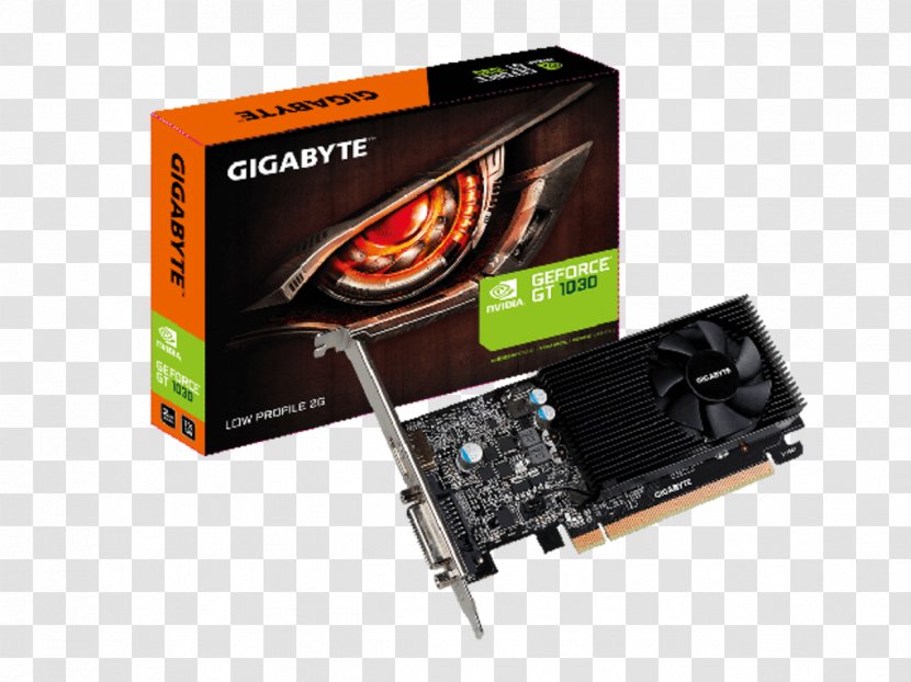 Graphics Cards & Video Adapters Gigabyte GV-N1030D4-2GL GeForce GT 1030 2GB Low-Profile Card GDDR5 SDRAM Technology Digital Visual Interface - Io - Graphic Transparent PNG