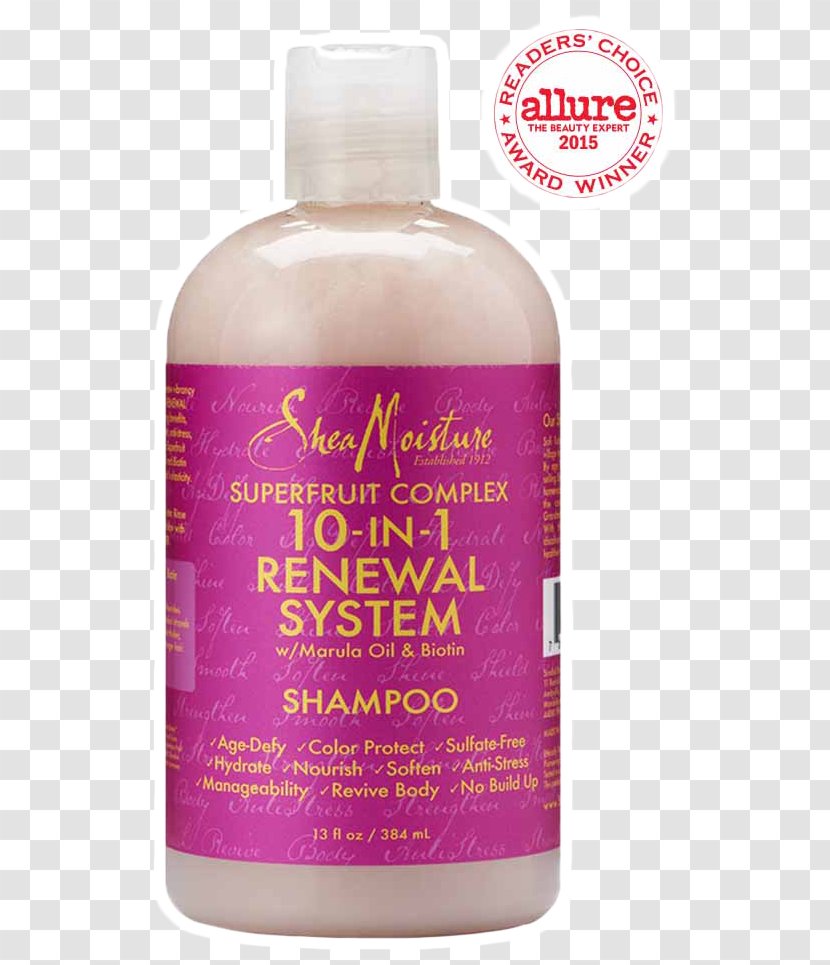 SheaMoisture SuperFruit Complex 10-in-1 Renewal System Shampoo Shea Butter Hair Masque Conditioner Transparent PNG