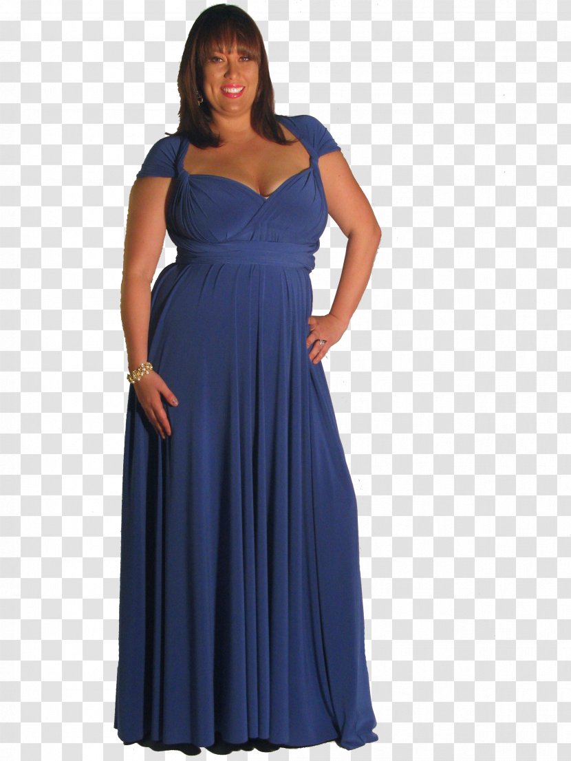 Plus-size Clothing Dress Model Fashion - Plussize - Blue Bridesmaid Transparent PNG