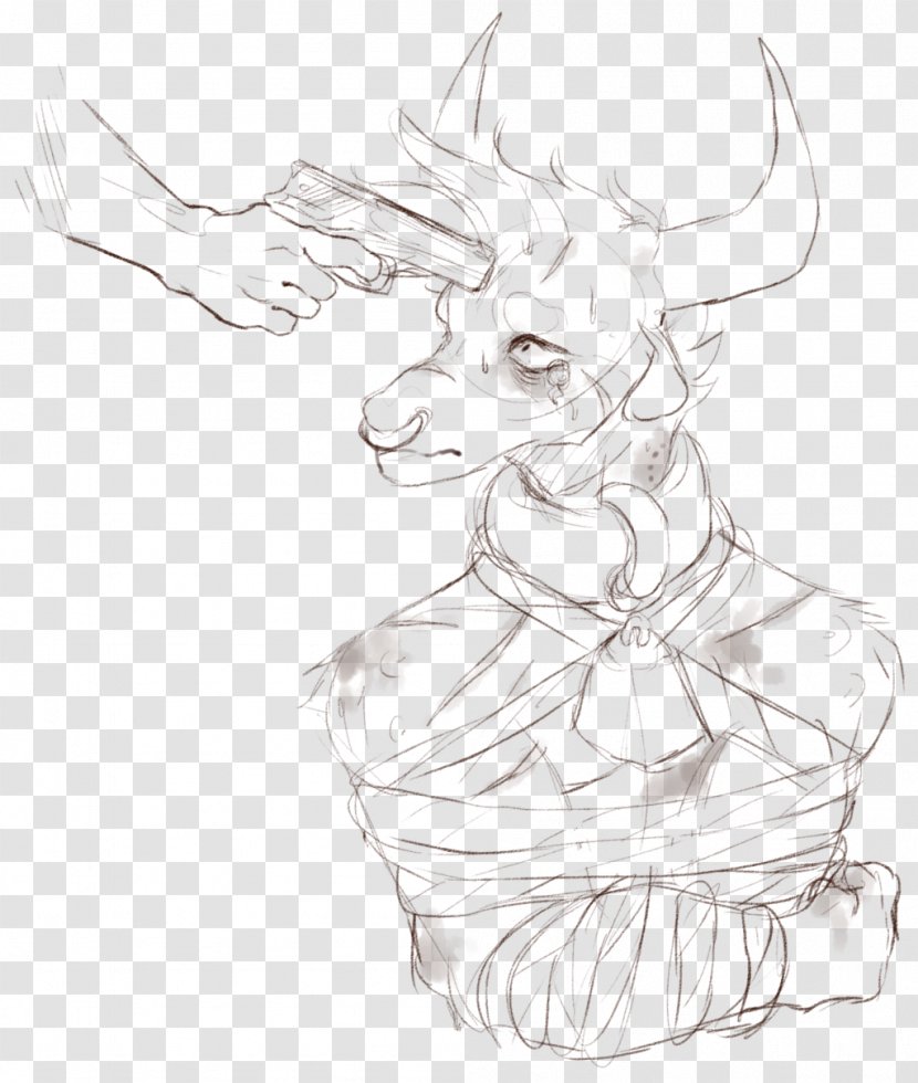 Deer Drawing Line Art Sketch - Figure Transparent PNG