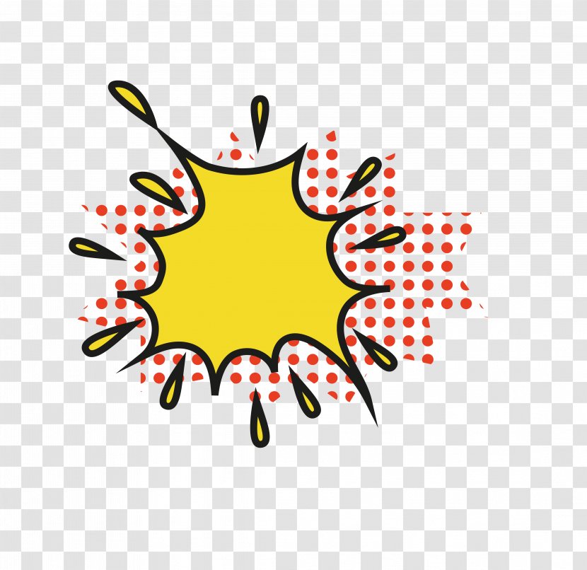 Yellow Ink Paste Explosion - Tree Transparent PNG