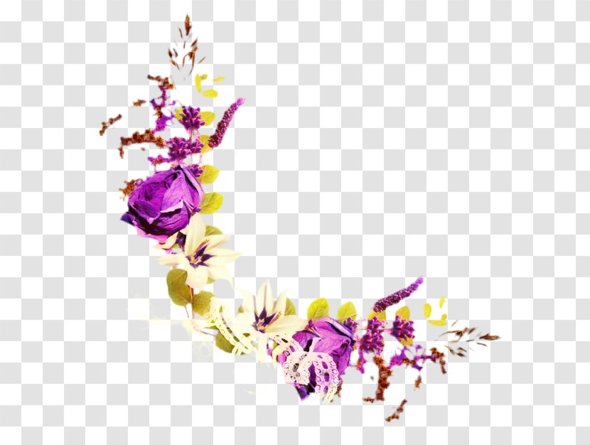 Bouquet Of Flowers Drawing - Purple - Dendrobium Petal Transparent PNG