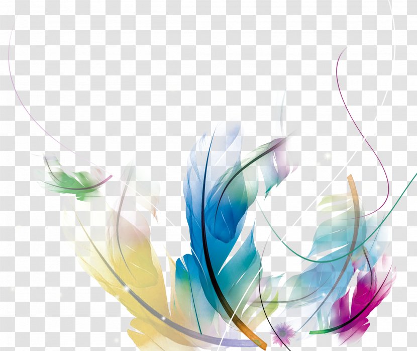Feather Wallpaper - Yellow - Poster Transparent PNG
