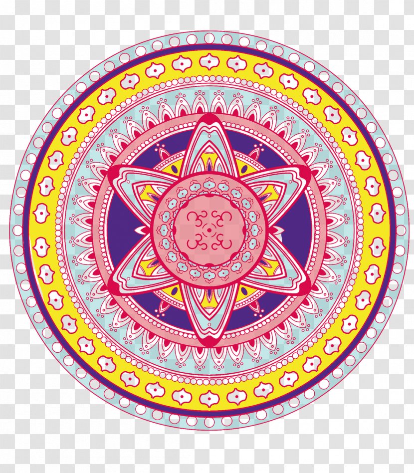 Mandala Ornament Image Symbol Art - Overlapping Circles Grid - Tattoo Transparent PNG