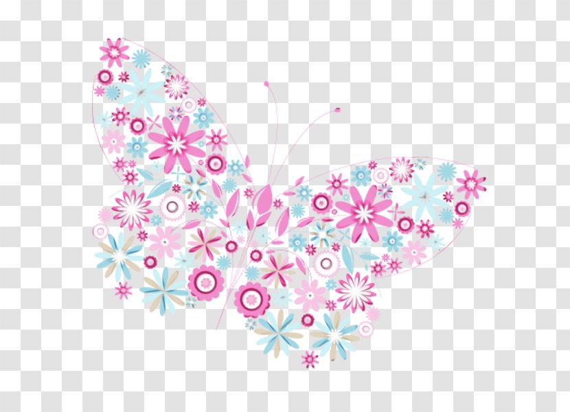 Pink Butterfly Clip Art Pattern Visual Arts - Paint - Sticker Pedicel Transparent PNG