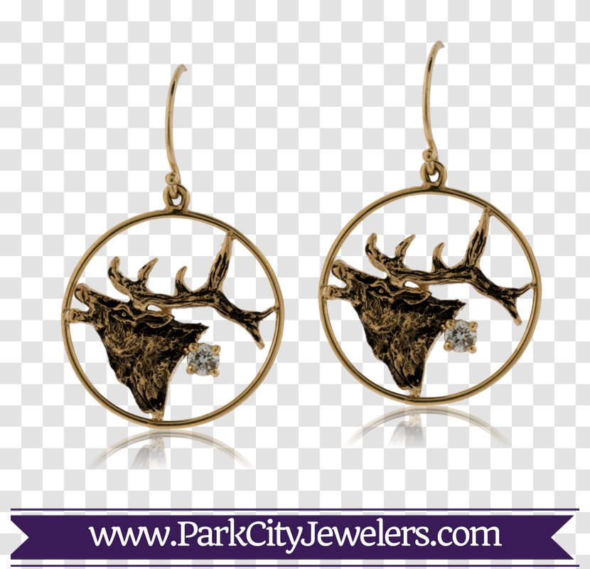 Earring Elk Jewellery Ivory - Body Jewelry - Ring Transparent PNG