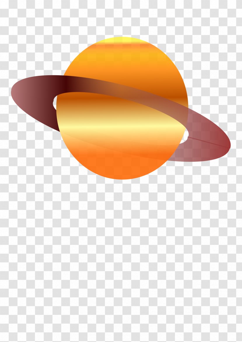 Saturn Planet Clip Art - Orange - Solar System Transparent PNG