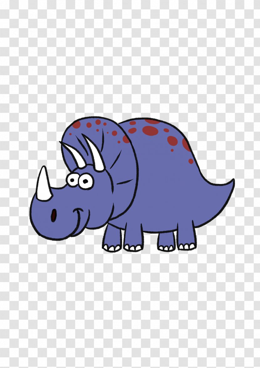 Clip Art Elephant Illustration Character Purple - Rhinoceros - Anak Transparent PNG