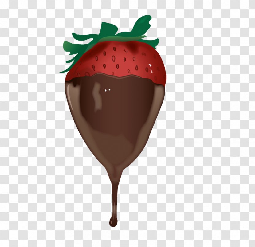 Fondue Chocolate Cake Strawberry - Fruit And Sauce Transparent PNG