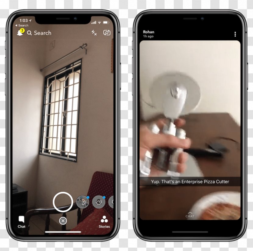 Smartphone IPhone X Mobile App Snapchat Application Software - Iphone Transparent PNG