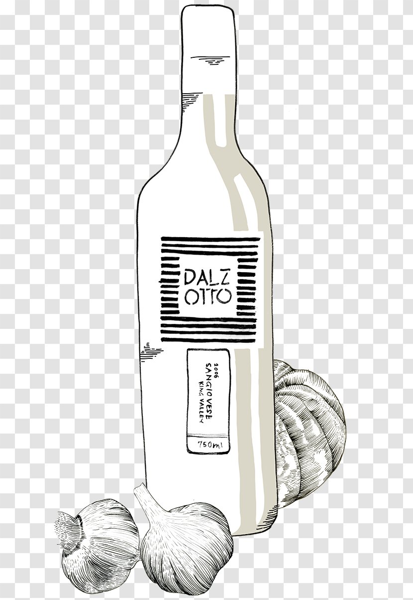 Liqueur Glass Bottle Sketch - Drawing Transparent PNG